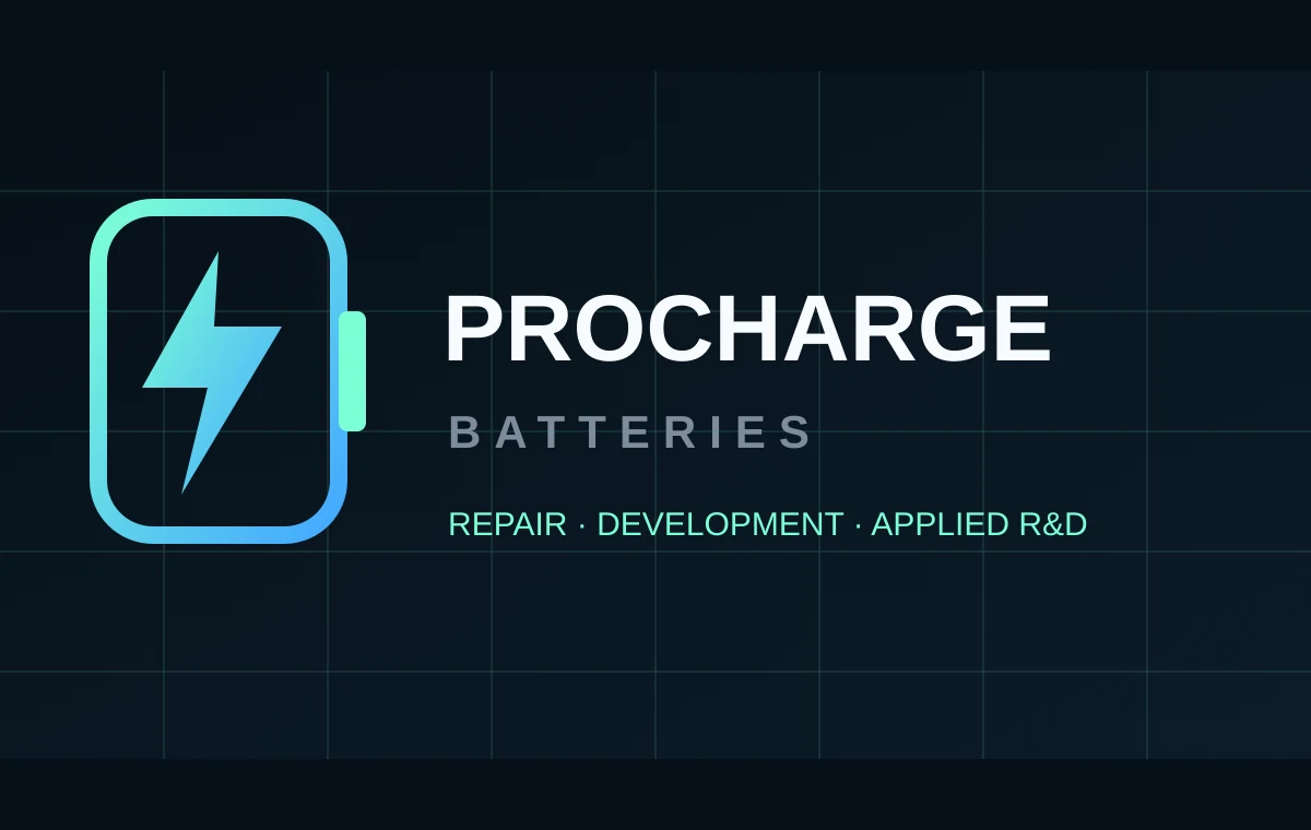 ProCharge Batteries technology website preview